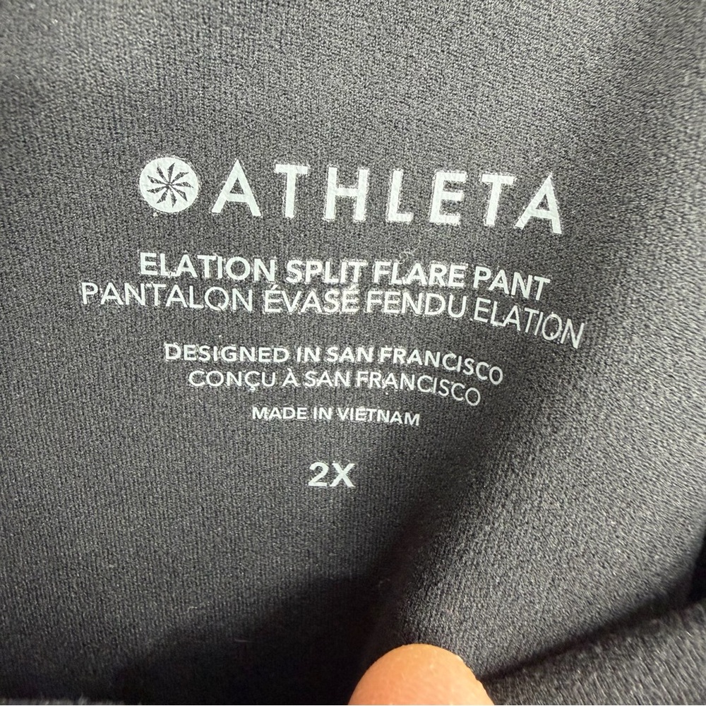 Athleta Elation Split Flare Yoga Pant‎ black size 2X - Picture 3 of 9